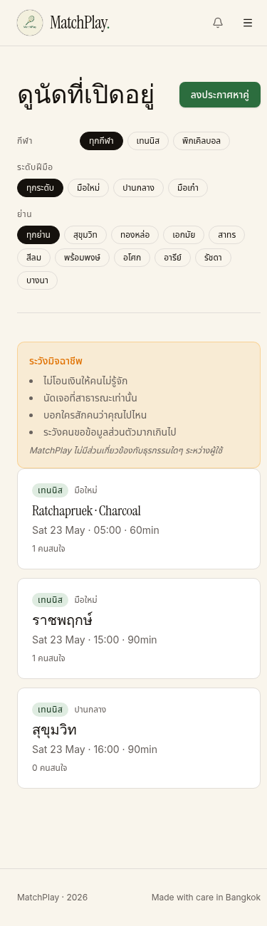 ตัวอย่างหน้าดูนัดที่เปิดอยู่